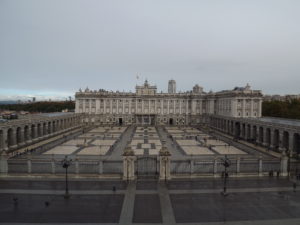 Vista del Palazzo Reale dalla Cattedrale dell'Almudena